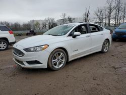 Salvage cars for sale at Central Square, NY auction: 2018 Ford Fusion SE Hybrid