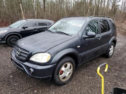 Salvage cars for sale at Bowmanville, ON auction: 2000 Mercedes-Benz ML 55