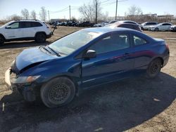 Salvage cars for sale from Copart Montreal Est, QC: 2010 Honda Civic DX