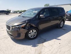 Salvage cars for sale at Kansas City, KS auction: 2016 KIA Sedona LX