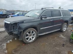 Salvage cars for sale from Copart Woodhaven, MI: 2016 Cadillac Escalade ESV Premium