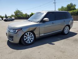 Salvage cars for sale from Copart San Martin, CA: 2017 Land Rover Range Rover HSE