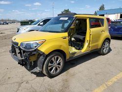 Salvage cars for sale from Copart Woodhaven, MI: 2015 KIA Soul +