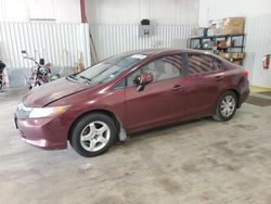 Salvage cars for sale from Copart Lufkin, TX: 2012 Honda Civic LX