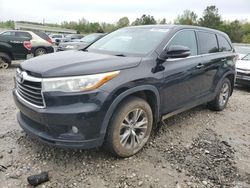 Toyota Highlander salvage cars for sale: 2015 Toyota Highlander LE