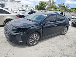 Salvage cars for sale from Copart Opa Locka, FL: 2019 Hyundai Ioniq Limited