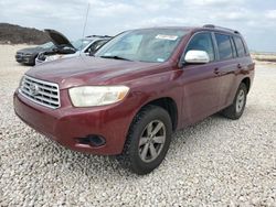 Salvage cars for sale at New Braunfels, TX auction: 2008 Toyota Highlander