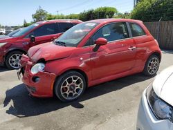 Salvage cars for sale at San Martin, CA auction: 2012 Fiat 500 Sport