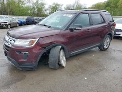 Salvage cars for sale from Copart Ellwood City, PA: 2018 Ford Explorer XLT