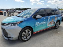 Salvage cars for sale at West Palm Beach, FL auction: 2021 Toyota Sienna Limited