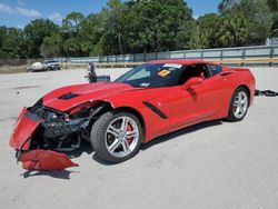 Salvage cars for sale from Copart Fort Pierce, FL: 2017 Chevrolet Corvette Stingray 1LT
