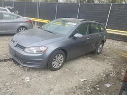 Salvage cars for sale at Waldorf, MD auction: 2016 Volkswagen Golf Sportwagen S