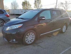 Salvage cars for sale at Moraine, OH auction: 2015 Toyota Sienna XLE