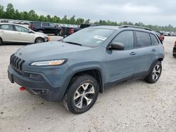 Salvage cars for sale at Houston, TX auction: 2014 Jeep Cherokee Trailhawk