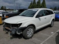 Salvage cars for sale from Copart Rancho Cucamonga, CA: 2015 Dodge Journey SE