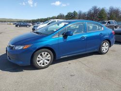 Salvage cars for sale from Copart Brookhaven, NY: 2012 Honda Civic LX