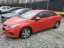 Salvage cars for sale from Copart Waldorf, MD: 2017 Chevrolet Cruze LS