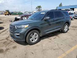 Salvage cars for sale at Woodhaven, MI auction: 2022 Ford Explorer XLT