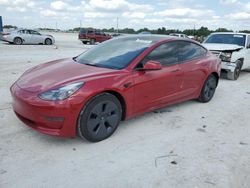 Salvage cars for sale from Copart Arcadia, FL: 2022 Tesla Model 3