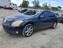 Salvage cars for sale from Copart Opa Locka, FL: 2006 Nissan Maxima SE