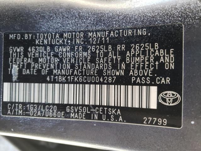 2012 Toyota Camry SE