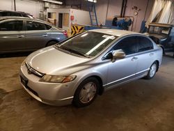 Salvage cars for sale at Wheeling, IL auction: 2007 Honda Civic Hybrid