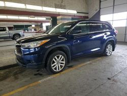 Salvage cars for sale at Dyer, IN auction: 2016 Toyota Highlander LE