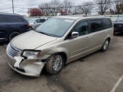 Salvage cars for sale from Copart Moraine, OH: 2012 Chrysler Town & Country Limited