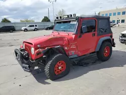 Salvage cars for sale at Littleton, CO auction: 1999 Jeep Wrangler / TJ Sport