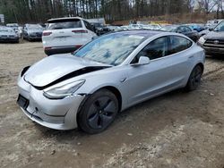 Salvage cars for sale at North Billerica, MA auction: 2018 Tesla Model 3