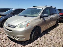 Salvage cars for sale from Copart Phoenix, AZ: 2004 Toyota Sienna CE