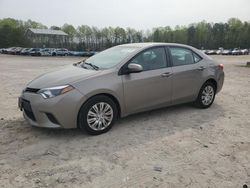 Salvage cars for sale from Copart Charles City, VA: 2014 Toyota Corolla L