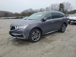 Salvage cars for sale at North Billerica, MA auction: 2018 Acura MDX Sport Hybrid Advance