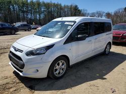 Salvage cars for sale at North Billerica, MA auction: 2015 Ford Transit Connect XLT