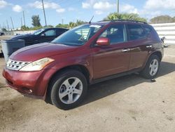 Salvage cars for sale from Copart Miami, FL: 2005 Nissan Murano SL