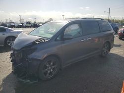 Salvage cars for sale at Indianapolis, IN auction: 2017 Toyota Sienna SE