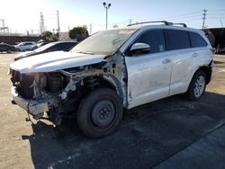 Salvage cars for sale from Copart Wilmington, CA: 2016 Toyota Highlander LE
