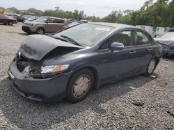 Salvage cars for sale at Riverview, FL auction: 2010 Honda Civic Hybrid
