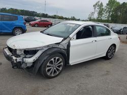 Salvage cars for sale at Dunn, NC auction: 2015 Honda Accord Sport