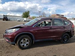 Salvage cars for sale at New Britain, CT auction: 2015 Honda CR-V LX