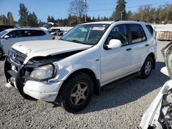 Salvage cars for sale at Graham, WA auction: 2001 Mercedes-Benz ML 320
