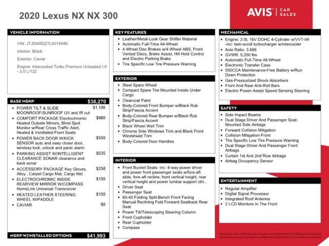 2020 Lexus NX 300