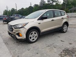 Salvage cars for sale at Savannah, GA auction: 2018 Ford Escape S