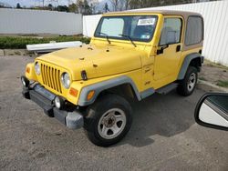 Salvage cars for sale from Copart Glassboro, NJ: 2000 Jeep Wrangler / TJ Sport