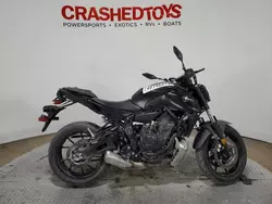 Salvage cars for sale from Copart Dallas, TX: 2021 Yamaha MT07