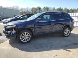 Salvage cars for sale from Copart Exeter, RI: 2015 Jeep Cherokee Limited