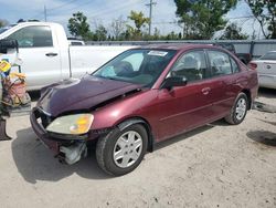 Salvage cars for sale from Copart Riverview, FL: 2003 Honda Civic LX