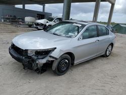 Salvage cars for sale at West Palm Beach, FL auction: 2013 Honda Accord EX