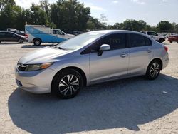 Salvage cars for sale from Copart Ocala, FL: 2012 Honda Civic LX