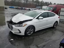 Salvage cars for sale at Exeter, RI auction: 2018 Hyundai Elantra SEL
